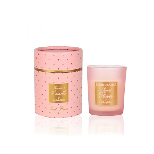 Μπομπονιέρα αρωματικό κερί σε ροζ χρυσό κουτί